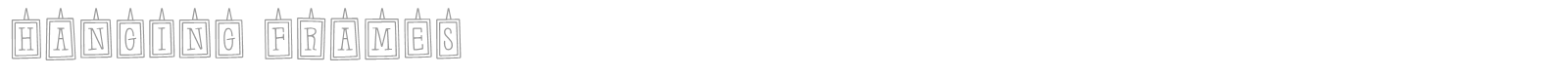 Hanging Frames font preview